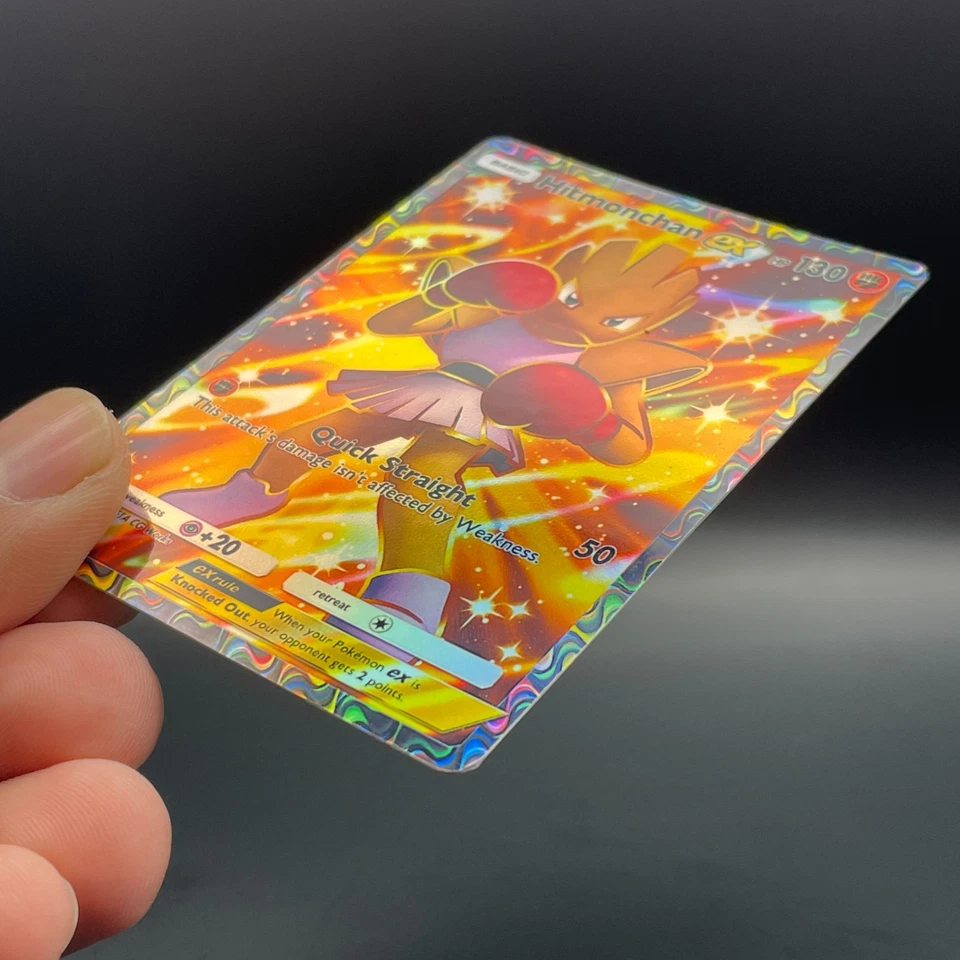 Fan Art Pokemon TCG Pocket Hitmonchan EX Holo Full Art | Mega Rising - Image 4 of 4