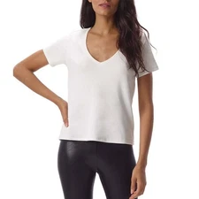 Commando Cloud Short Sleeve V-Neck Tee White