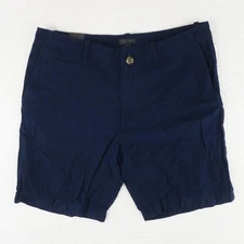 14th & Union Linen Blend Shorts Mens 36 Slim Fit Blue