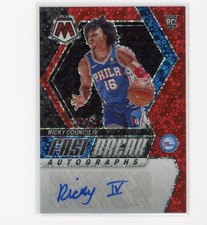 2023-24 Panini Mosaic Ricky Council IV RC Rookie Red Fast Break AUTO #40/49 (BT)