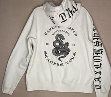 Taylor Swift Reputation Stadium Tour Snake White Hoodie Size Small