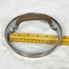 Circulon Tempered Glass 5-1/4" Vented Lid Silicone Handle For 6" Pot Brown Tan