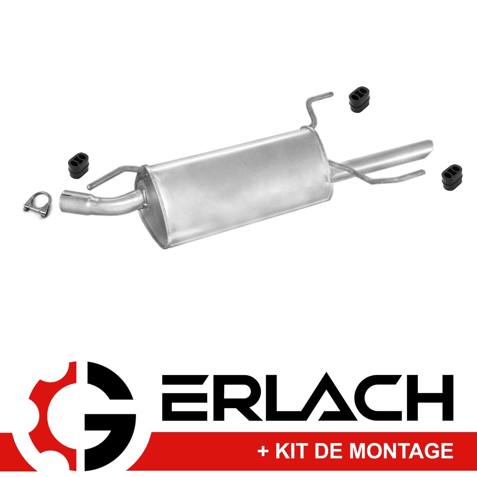 Silencieux arriere pour Opel Vectra B 1.6i en acier de 488mm