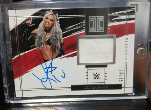 /99 Panini Impeccable WWE Liv Morgan Elégance Memorabilia Autograph Patch EM-LVM