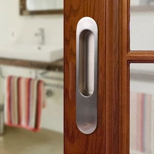 CCJH Sliding Door Handle with Key Lock Black,Silver and Antique Red Brass