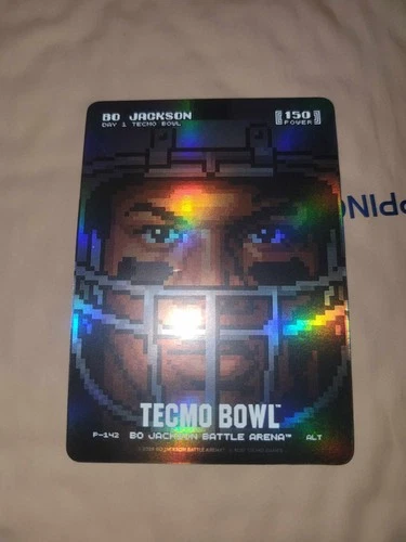 BO JACKSON BATTLE ARENA Tecmo Bowl Day 1 Release Helmet HOLOGRAM, ALT 150 Power