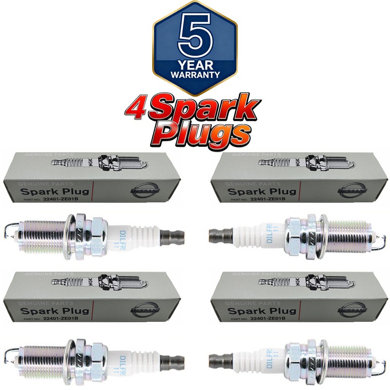 4Pcs For ngk Laser Iridium Spark Plugs 93759 DILFR5A11 For Nissan Infiniti