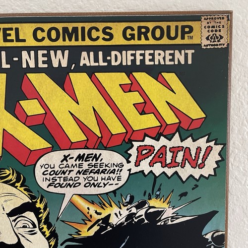 "Letrero colgante de pared de exhibición de madera de cómic oficial de Marvel X-MEN #94 13"" X 19""" - Imagen 3 de 6