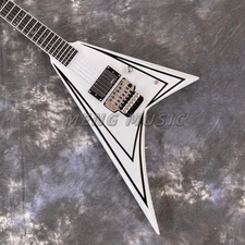 Custom Alexi Laiho White Arrow V Electric Guitar Solid Body H Pickup Floyd Rose