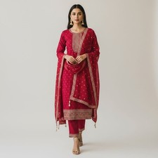 Red Colour Suit trouser kameez With Dupatta