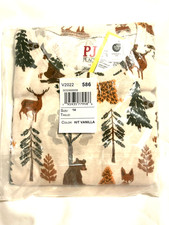 NIP The Childrens Place Boy's Woodland Snug Pajamas PJs H/T Vanilla Size 14
