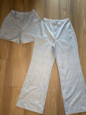 70s vintage light blue pants and matching shorts set