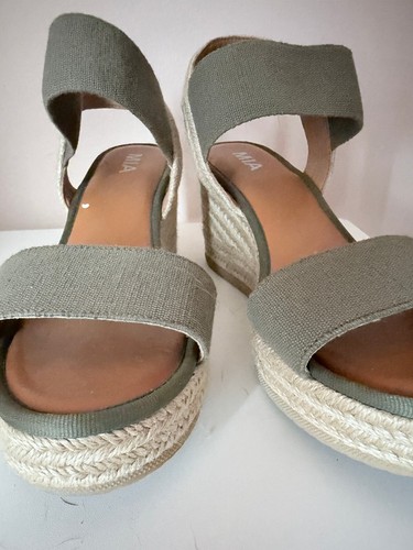 MIA Shoes Brittni Women's Espadrille Wedge Sandals Platform Heel SZ 10