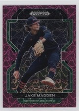 2022 Panini Prizm Draft Picks Neon Pink Velocity Prizm Jake Madden #PDP118 0y59