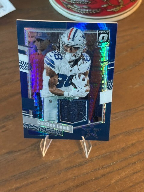 2023 DonRuss Threads CeeDee Lamb Blue Jersey Relic