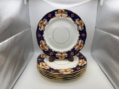Set of 6 Royal Albert Bone China HEIRLOOM Dinner Plates ##