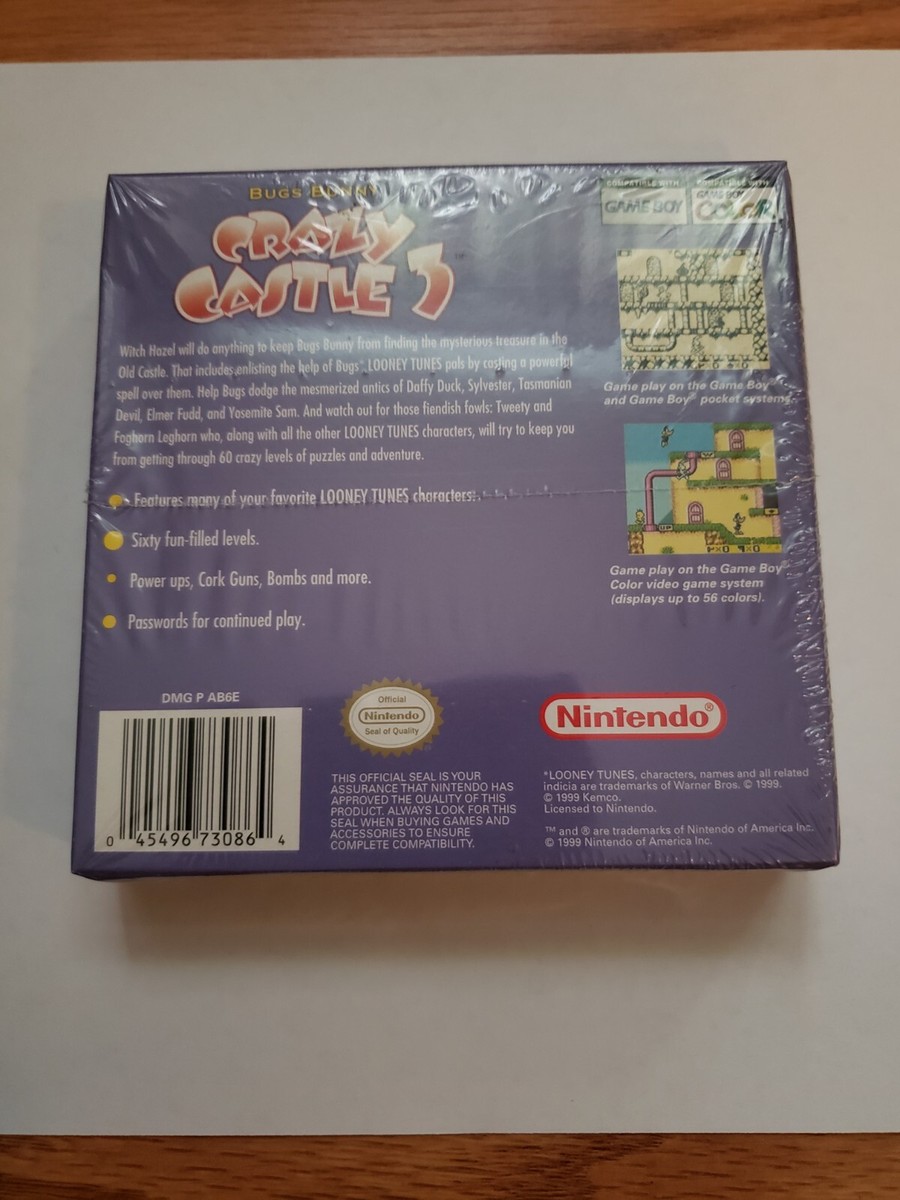 Bugs Bunny Crazy Castle 3 (Nintendo Game Boy Color, 1999) Sealed
