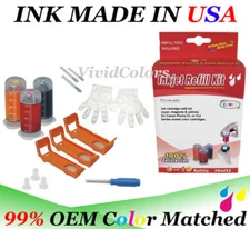 CLI-221 INK Cartridge refill bottle tool box KIT for CN Canon CLI221 CMY 