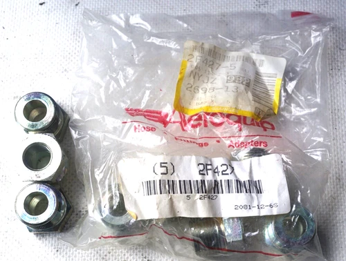 Aeroquip Hydraulic Hose Adapters(8)  3/4 x 3/8  Male x Female, NPTF x NPTF 2F427