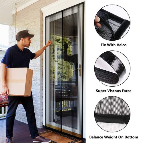 Magnet Fliegengitter Tür 90x210cm – Insektenschutz und einfache Klebemontage - Bild 4 von 6