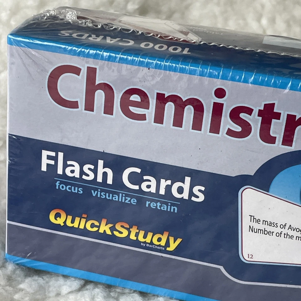 NIB SparkNotes Chemistry Flash Cards - 1000 Cards - Quick Study Sealed!! - Image 2 of 4