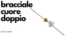 Bracciale cuore doppio, braccialetto cuore, bracciale regalo, idea regalo