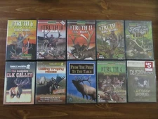 10 HUNTING DVD LOT; PRIMOS THE TRUTH BIG BULLS, etc. BULL ELK. etc. Sports.