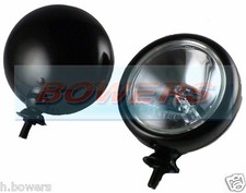 PAIR OF 2x 5" INCH CLASSIC CAR BMW MINI BLACK SPOTLAMPS SPOTLIGHTS MAXTEL