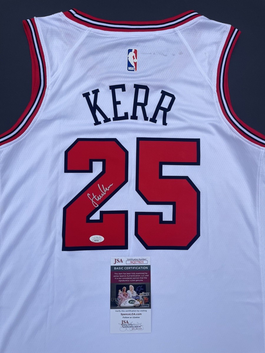 Steve Kerr Signed Autographed Chicago Bulls Jersey JSA Coa Last Dance