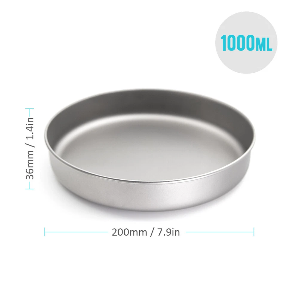Ultralight Titanium Frypan Outdoor Camping Hiking Picnic Cooking Frying Pan G9Q0 Foto 2 de 4