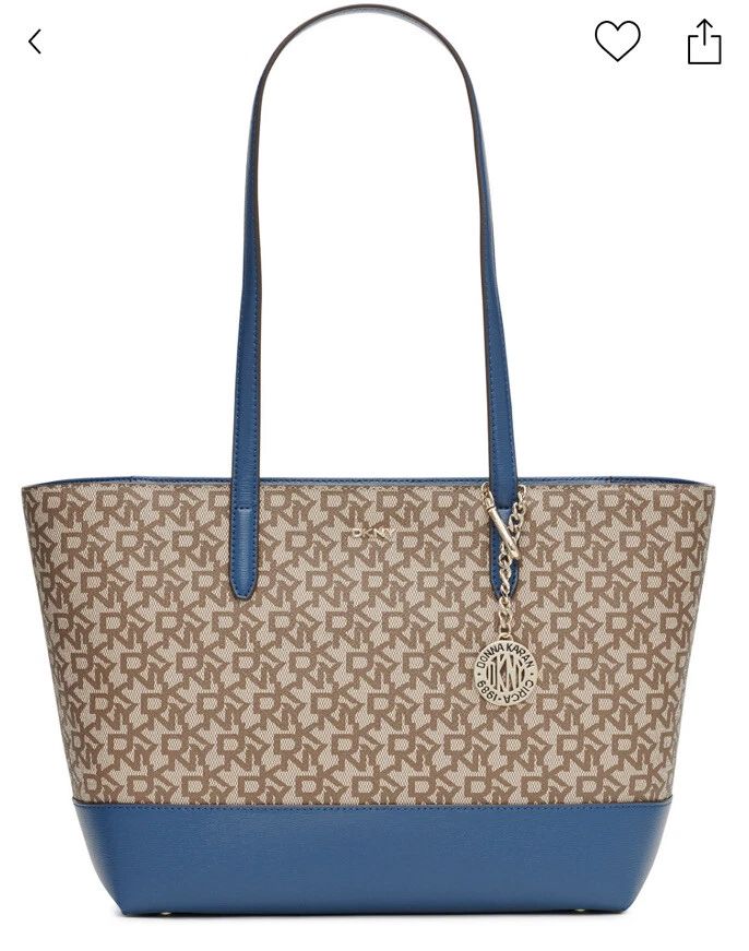 DKNY Bryant Medium Tote In Hemp coastal Blue large bag