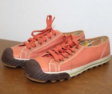 PF Flyers Womens GL Dark Orange Terra Cott Canvas Shoes Size 7 W Posture Founda