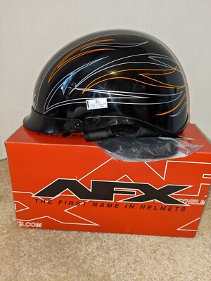 AFX FX-200 BLACK MOTORCYCLE HALF HELMET SIZE X-LARGE