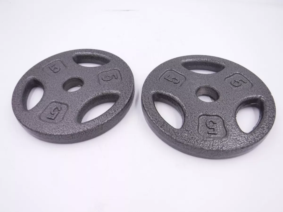 2 PACK 5LB Iron Grip Weight Plates 1