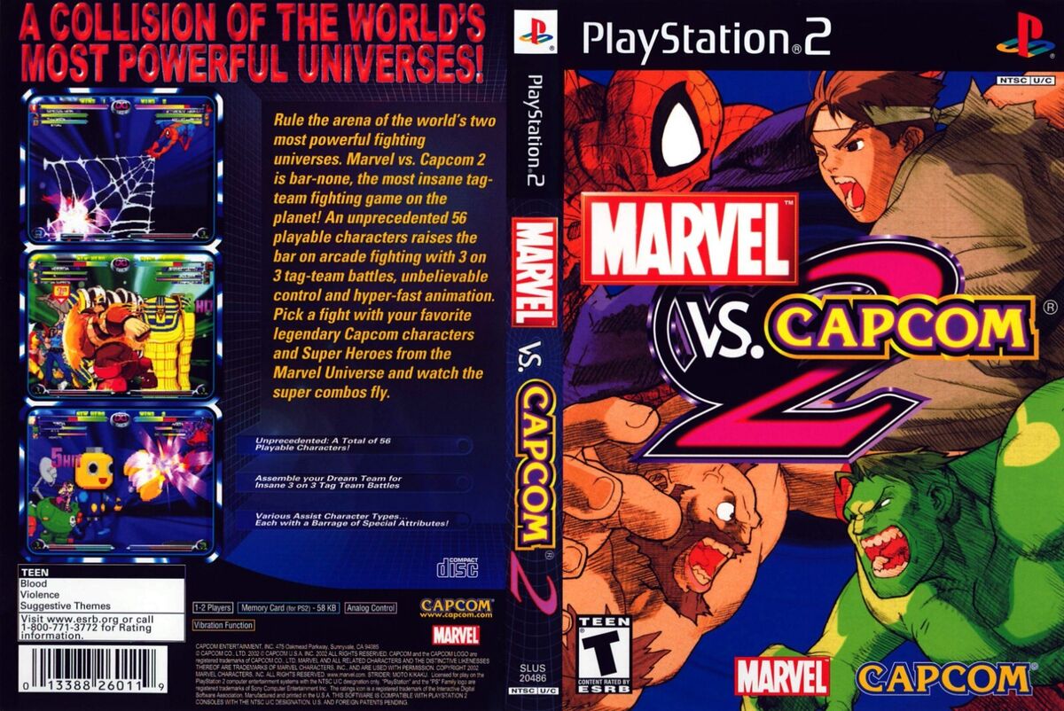 Jogo Patch De Luta Marvel Vs Capcom 2 Play2 Playstation 2