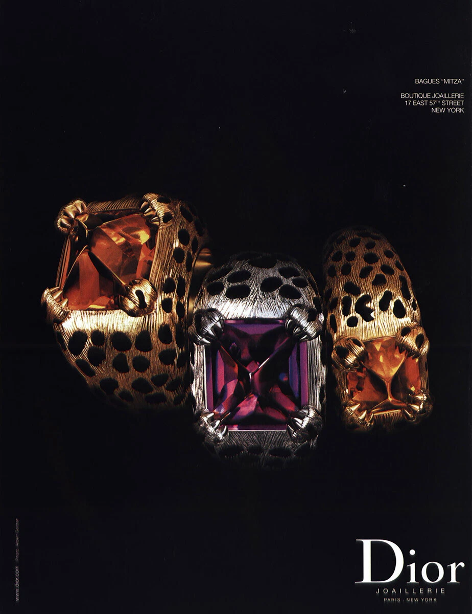 2000 Dior : Bagues Mitza Vintage Print Ad