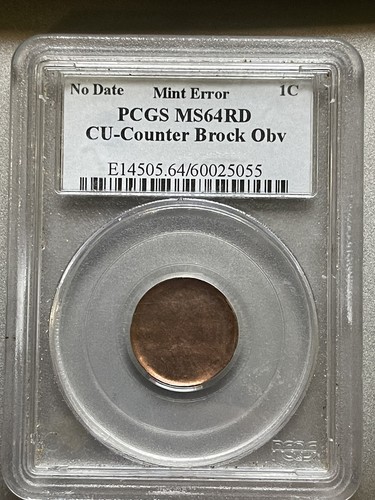 ER109 Undated Lincoln Cent. Memorial Reverse. Copper Alloy--Counterbrockage Obve - Picture 6 of 6