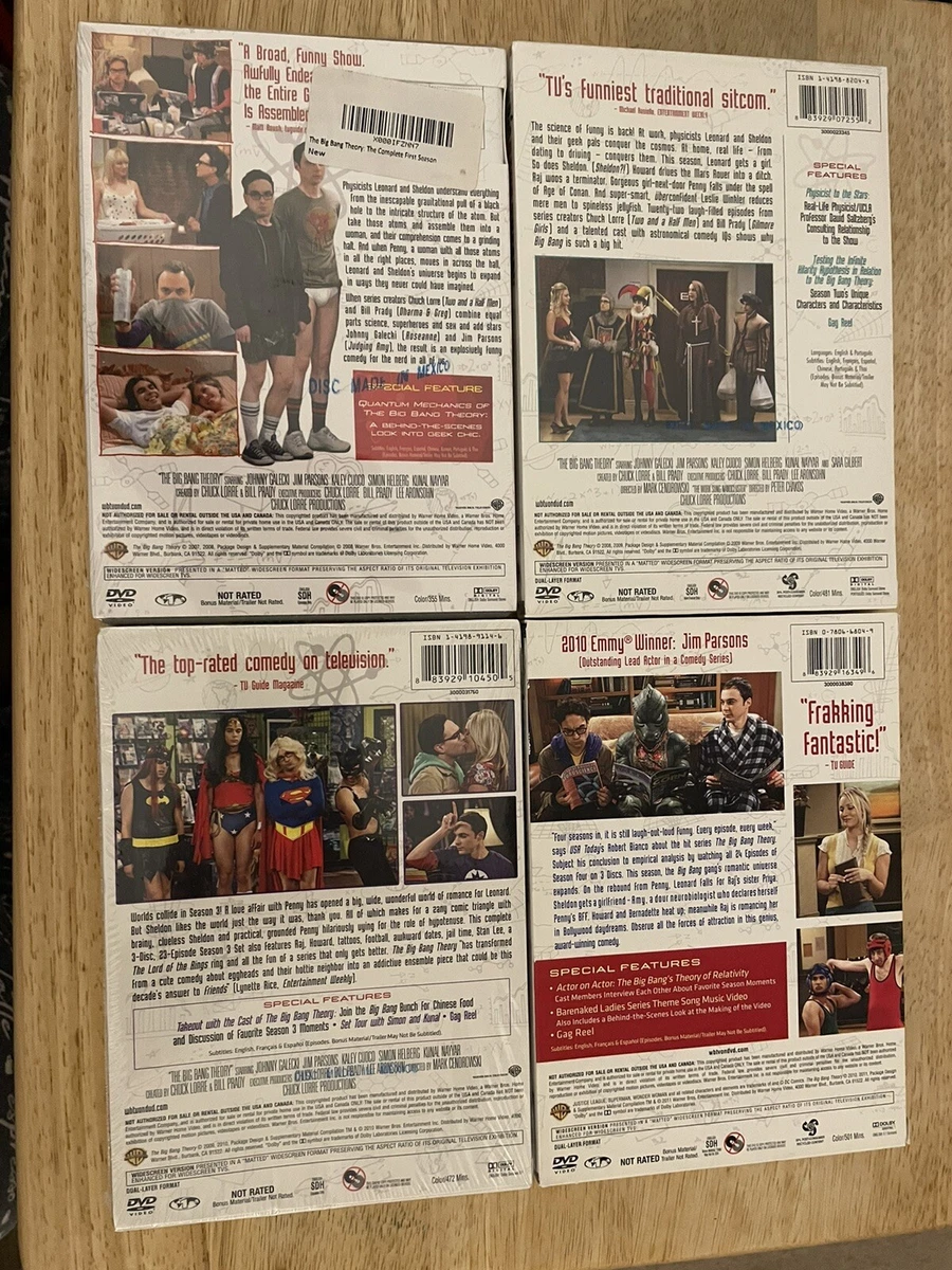 The Big Bang Theory Seasons 1 4 Season 1 2 3 4 eBay