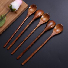 Nuevo 5 piezas cuchara mezcladora cucharas pequeñas de madera cucharas de miel café de madera*