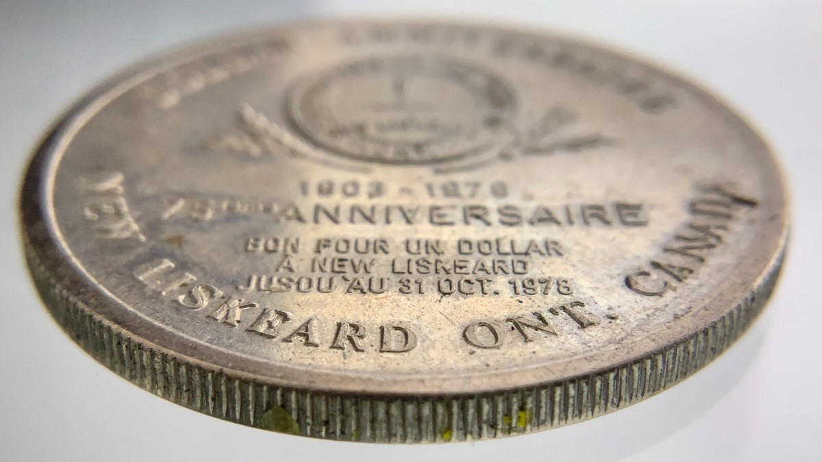 Anniversary Dollar 1903-1978 New Liskeard Ontario Canada Trade
