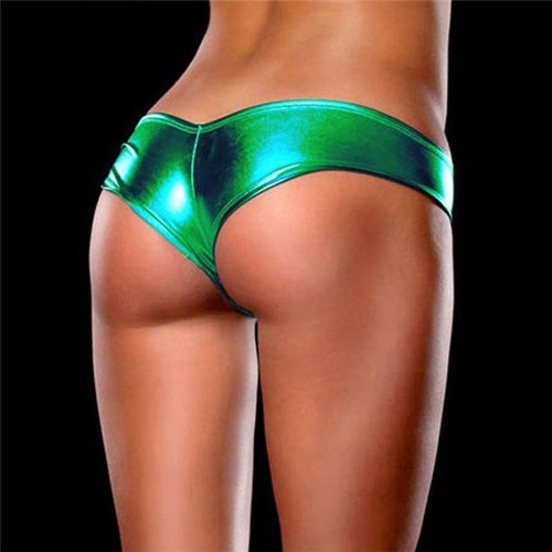 MICRO MINI STRING 36 38 SHORT TANGA CUIR VINYLE SEXY FEMME WOMAN UNDERWEAR - Imagen 20 de 26