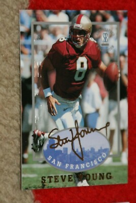 STEVE YOUNG 1997 SCORE BOARD STRONGBOX #8 SAN FRANCISCO 49ERS