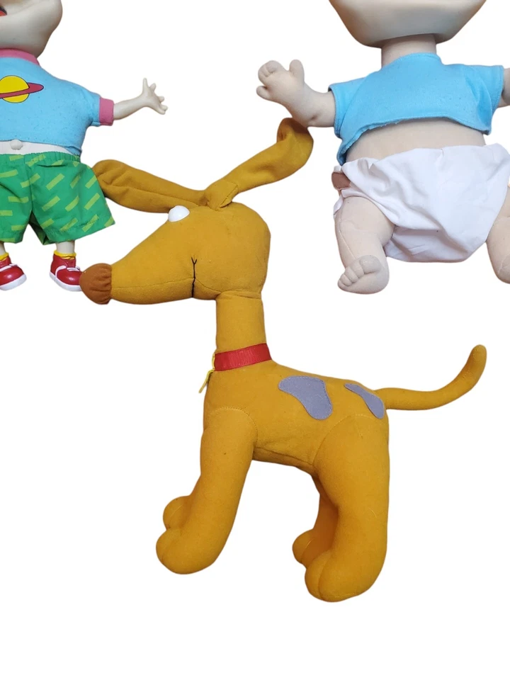 Brinquedo de pelúcia Rugrats Talking Tommy Chuckie Spike 14" 1996 Nickelodeon funcionando 1997 - Imagem 4 de 4