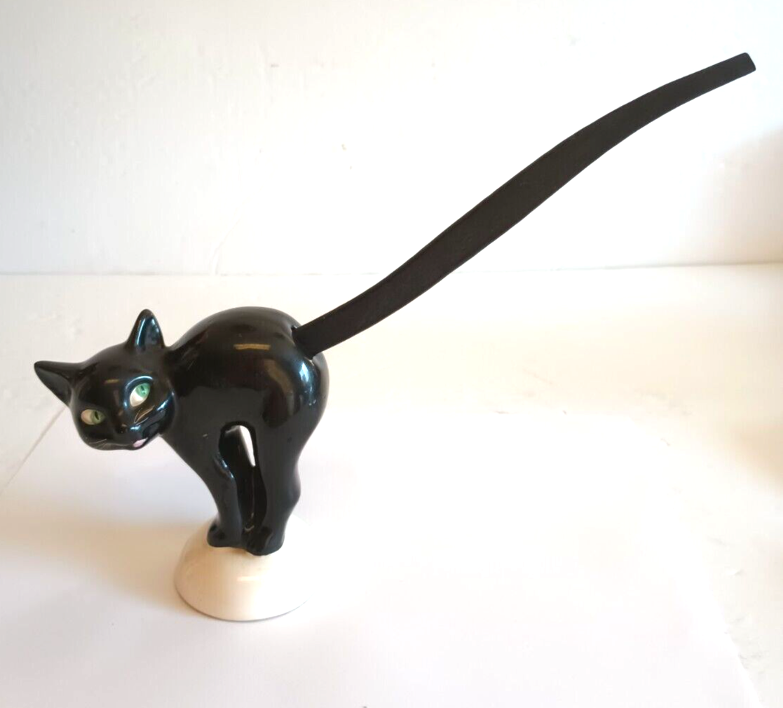 Vintage Goebel Black Cat Halloween Figurine 9