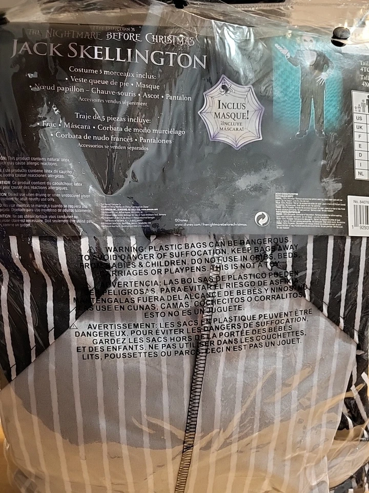 Disguise Men's Plus Size Jack Skellington Prestige Adult 58-60 #4104 #4120 #4113 - Image 2 of 3