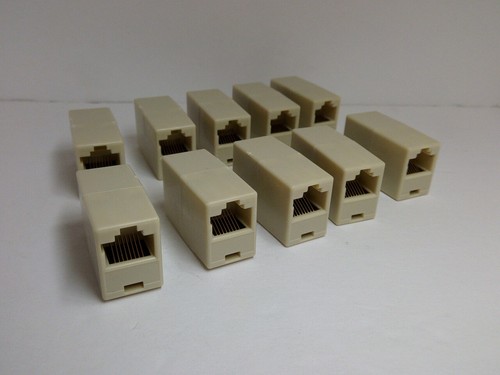 10x RJ45 Ethernet LAN Cable de red Acoplador Montador Extensor PC Cat5 Cat6 8P8C - Imagen 2 de 7