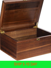 Large Wooden Keepsake Box - Wood Storage Box Decorative Boxes with Lid for Stori