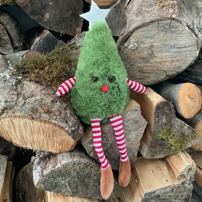 Clive Weihnachtsbaum Regal Sitter Dekoration Gisela Graham süß Plüsch Gesicht weich