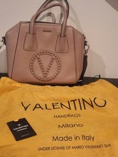 Valentino By Mario Valentino Minimi Rock V-Logo Umber Leather Purse.