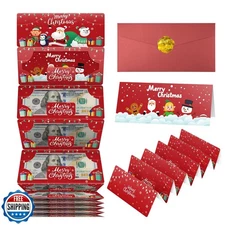 Christmas Money Gift Cards Envelope for Cash, Money Holder with 10 Slots for 